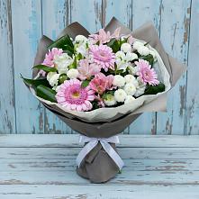 Букет цветов из:  Герберы, Альстромерии и Хризантемы в Можайске