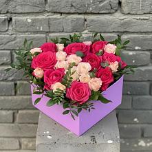 Цветочная композиция из Розы в коробке в Можайске
