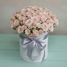 Цветочная композиция из Розы в шляпной коробке #REPLACE_PRED# Можайске