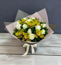 Букет цветов из:  Орхидеи и Розы в Можайске