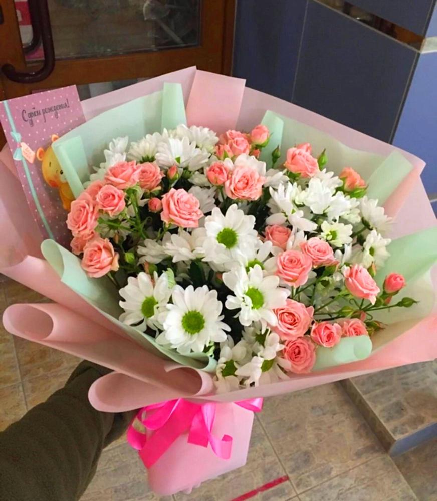 Букет цветов из: Розы и Хризантемы в Можайске