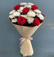 Букет цветов из:  Розы и Хризантемы #REPLACE_PRED# Можайске