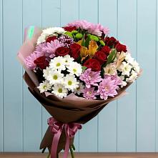 Букет цветов из:  Розы, Хризантемы и Альстромерии в Можайске