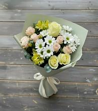 Букет цветов из:  Альстромерии, Розы и Хризантемы #REPLACE_PRED# Можайске