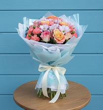 Букет цветов из:  Хризантемы и Розы в Можайске